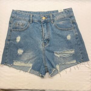 Short Ripped Jean Shorts